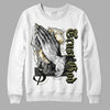 Jordan 4 Retro SE Craft Medium Olive DopeSkill Sweatshirt Trust God Graphic Streetwear - WHite