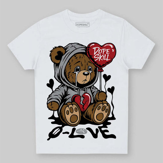 Jordan 10 OG “Steel” DopeSkill Toddler Kids T-shirt Broken Bear Graphic Streetwear - White