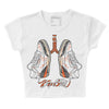 Jordan 3 Georgia Peach DopeSkill Women's Crop Top Breathe Graphic Streetwear - White 