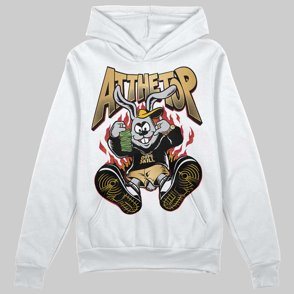 Jordan 12 Retro 'Taxi' 2025 DopeSkill Hoodie Sweatshirt At The Top Graphic Streetwear - White 