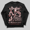 Jordan 3 Retro Valentine's Day Treat Yourself (2025) DopeSkill Long Sleeve T-Shirt Broken Bones Graphic Streetwear - Black