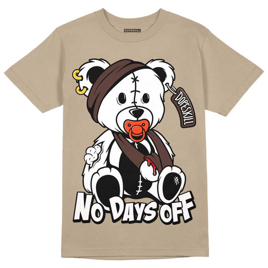 Jordan 1 High OG “Latte” DopeSkill Medium Brown T-shirt Hurt Bear Graphic Streetwear