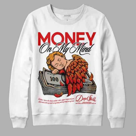 Jordan 3 Fire Red DopeSkill Sweatshirt MOMM Graphic Streetwear - White