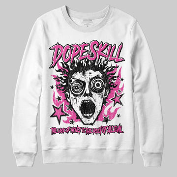 Pink Sneakers DopeSkill Sweatshirt Root of Evil Graphic Streetwear - White