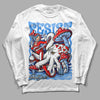 Jordan 6 University Blue DopeSkill Long Sleeve T-Shirt Resist Graphic Streetwear - White