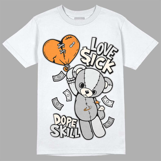 Dunk Low Cool Grey DopeSkill T-Shirt Love Sick Graphic Streetwear - White 