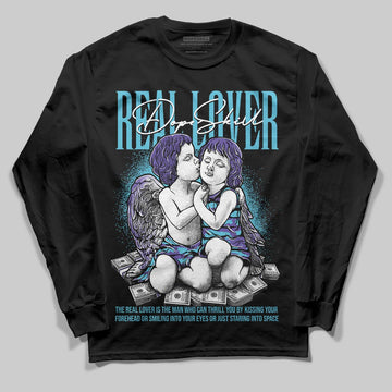 Jordan 8 Retro 'Aqua' 2025 DopeSkill Long Sleeve T-Shirt Real Lover Graphic Streetwear  Black