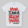 Red Sneakers DopeSkill Toddler Kids T-shirt Mom, I Am A Rich Youth Graphic Streetwear - White