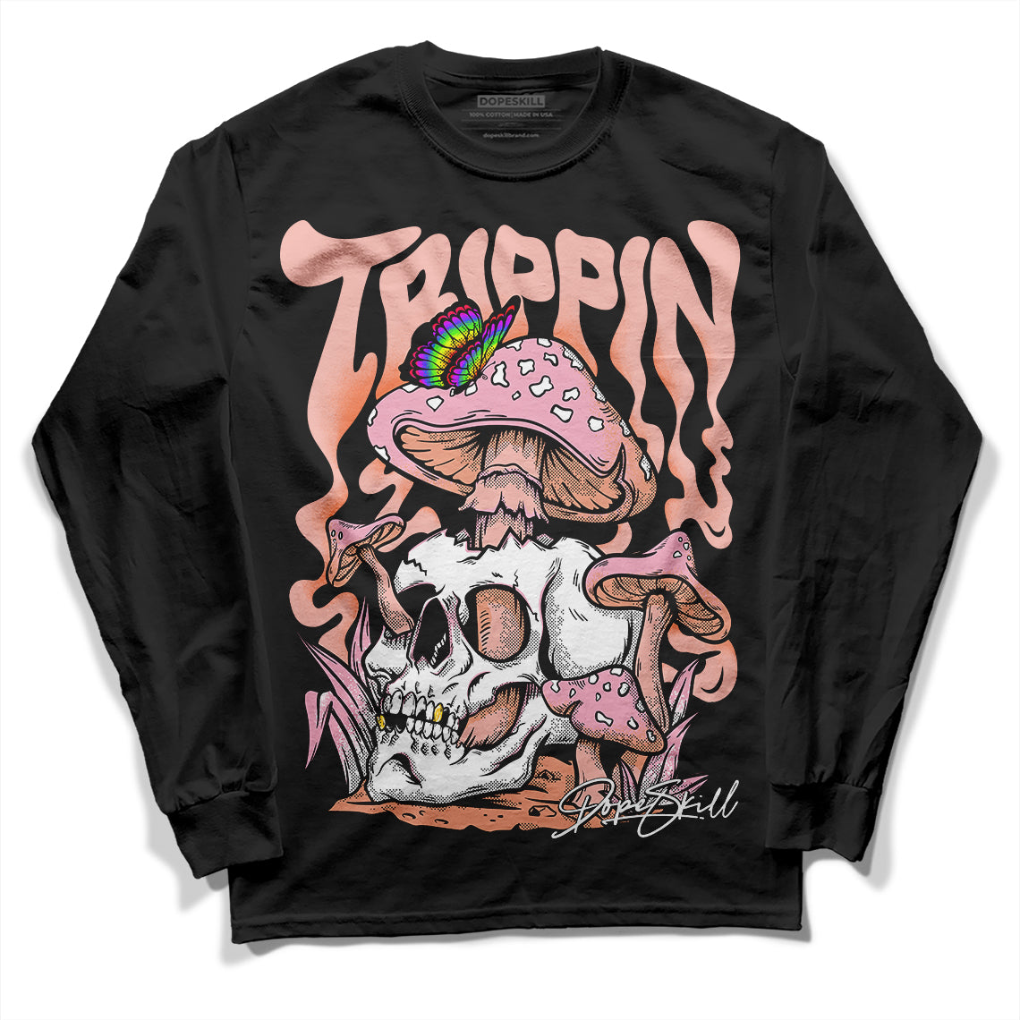 Jordan 11 Low “Legend Pink” DopeSkill Long Sleeve T-Shirt Trippin Graphic Streetwear - Black