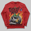 Red Sneakers DopeSkill Long Sleeve T-Shirt Ease My Mind Graphic Streetwear - Red