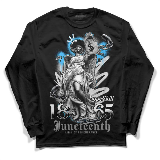 Dunk Low ‘Pure Platinum’ DopeSkill Long Sleeve T-Shirt Juneteenth Graphic Streetwear - Black