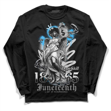 Dunk Low ‘Pure Platinum’ DopeSkill Long Sleeve T-Shirt Juneteenth Graphic Streetwear - Black