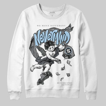Jordan 5 Retro Wolf Grey (2026) DopeSkill Sweatshirt Nevermind Graphic Streetwear - White