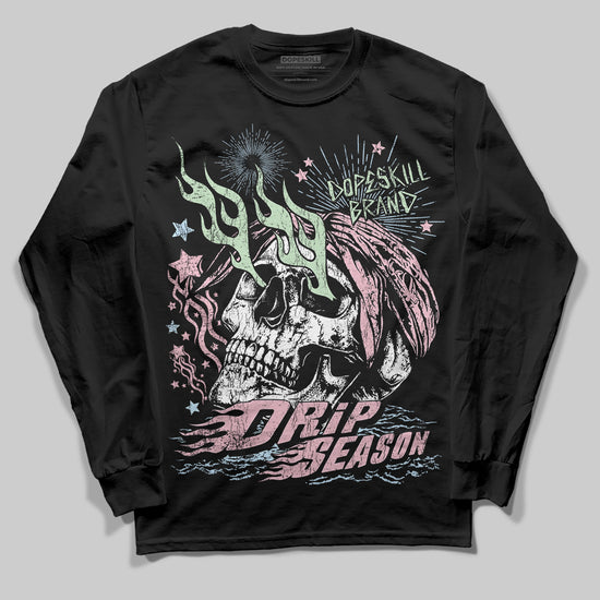 Jordan 4 Retro Valentine's Day (2026) (GS) DopeSkill Long Sleeve T-Shirt Drip Season Graphic Streetwear - Black