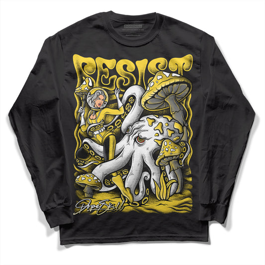 Jordan 4 Tour Yellow Thunder DopeSkill Long Sleeve T-Shirt Resist Graphic Streetwear - Black