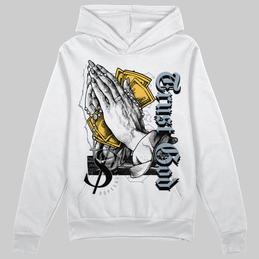 Jordan 13 “Blue Grey” DopeSkill Hoodie Sweatshirt Trust God Graphic Streetwear - White