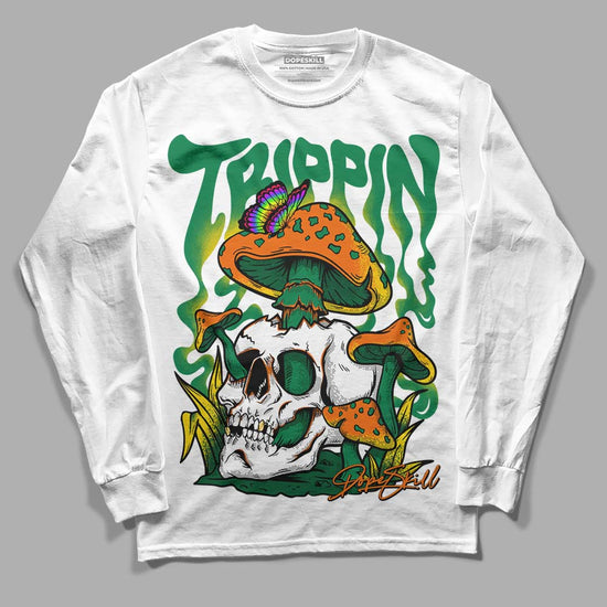 Green Sneakers DopeSkill Long Sleeve T-Shirt Trippin Graphic Streetwear - White 