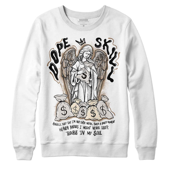 Jordan 5 SE “Sail” DopeSkill Sweatshirt Angels Graphic Streetwear - White