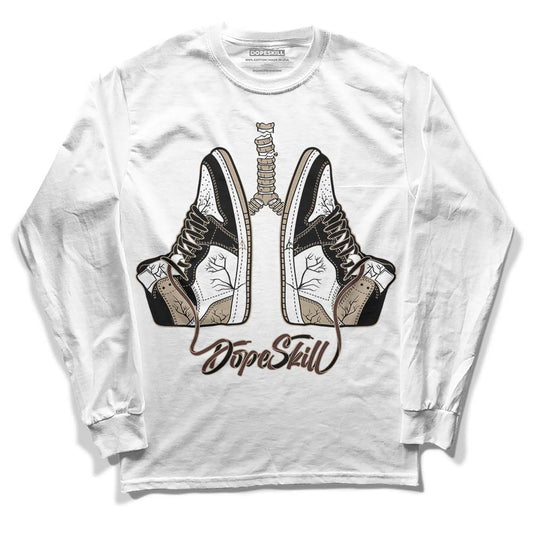 Jordan 1 High OG “Latte” DopeSkill Long Sleeve T-Shirt Breathe Graphic Streetwear - White 