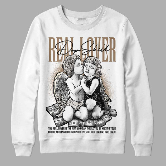 Jordan 5 SE “Sail” DopeSkill Sweatshirt Real Lover Graphic Streetwear - White