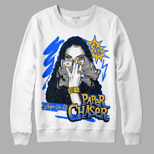 Royal Blue Sneakers DopeSkill Sweatshirt NPC Graphic Streetwear - White