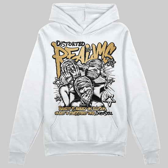 Jordan 12 Retro 'Taxi' 2025 DopeSkill Hoodie Sweatshirt Distorted Realms Graphic Streetwear - White