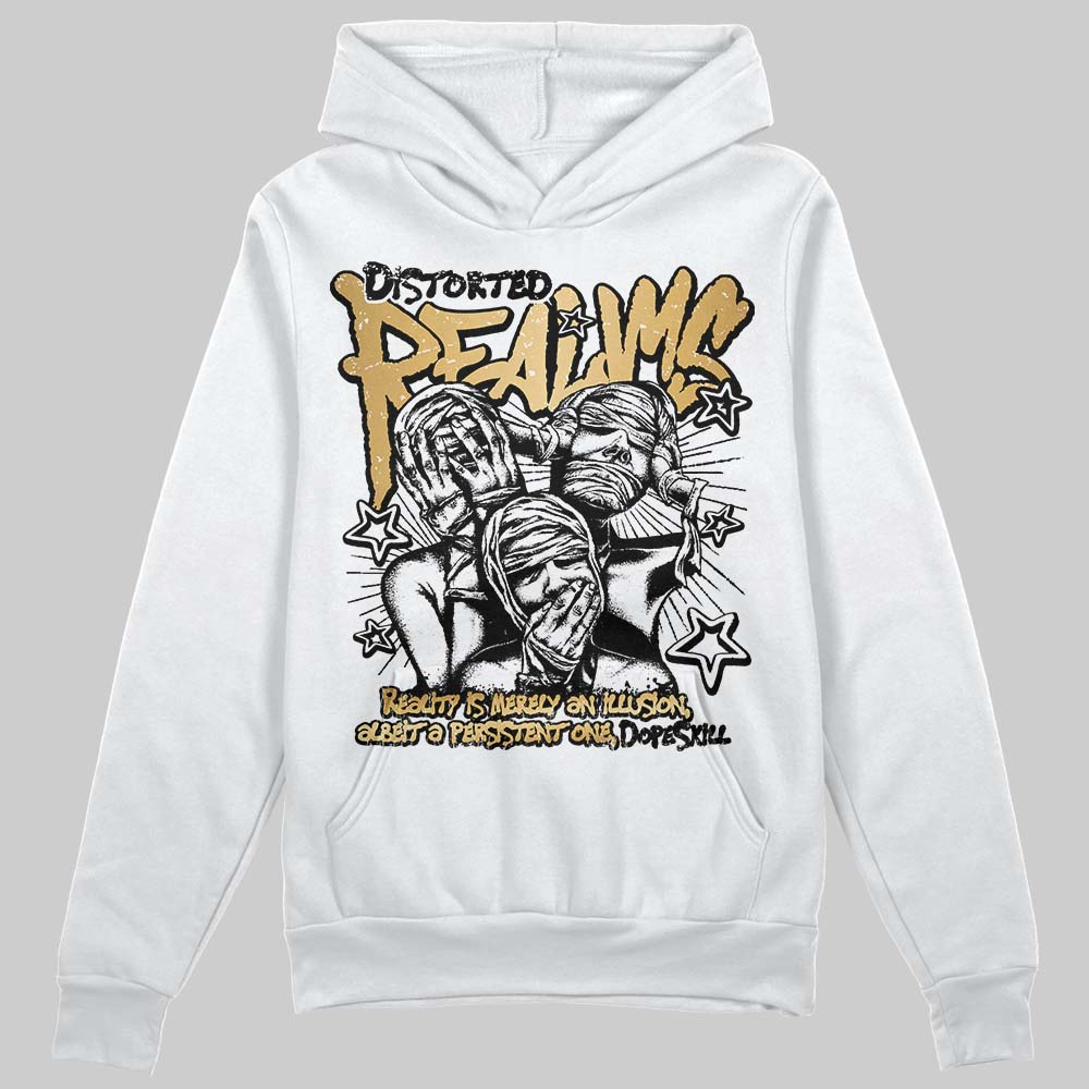 Jordan 12 Retro 'Taxi' 2025 DopeSkill Hoodie Sweatshirt Distorted Realms Graphic Streetwear - White