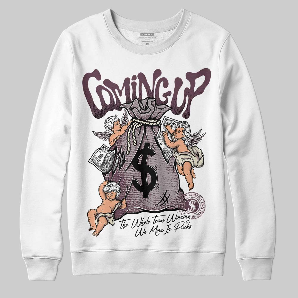 A Ma Maniére x Air Jordan 5 “Violet Ore” DopeSkill Sweatshirt Money Bag Coming Up Graphic Streetwear - WHite