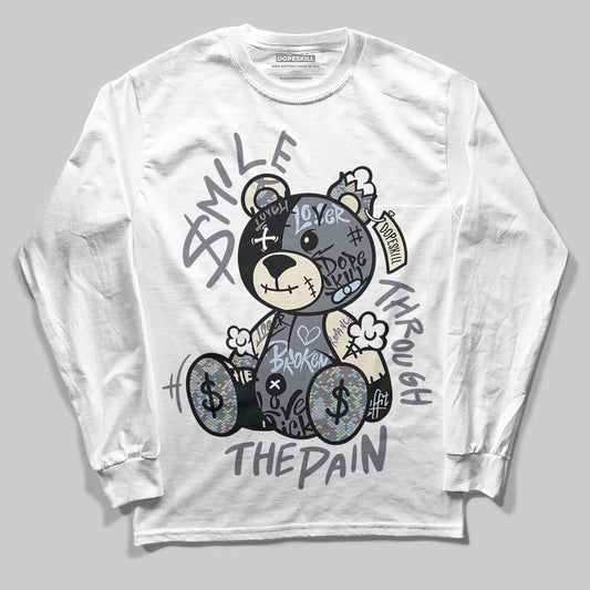 Jordan 11 Low CNY “Year of the Snake” DopeSkill Long Sleeve T-Shirt Smile Through The Pain Graphic Streetwear - White