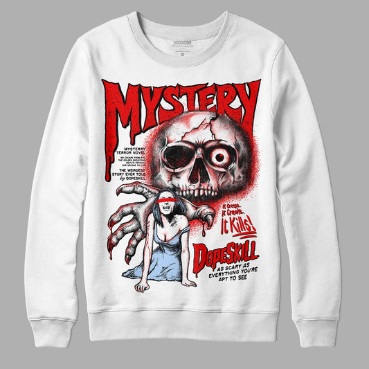 Jordan 11 Retro Cherry DopeSkill Sweatshirt Mystery Ghostly Grasp Graphic Streetwear - White