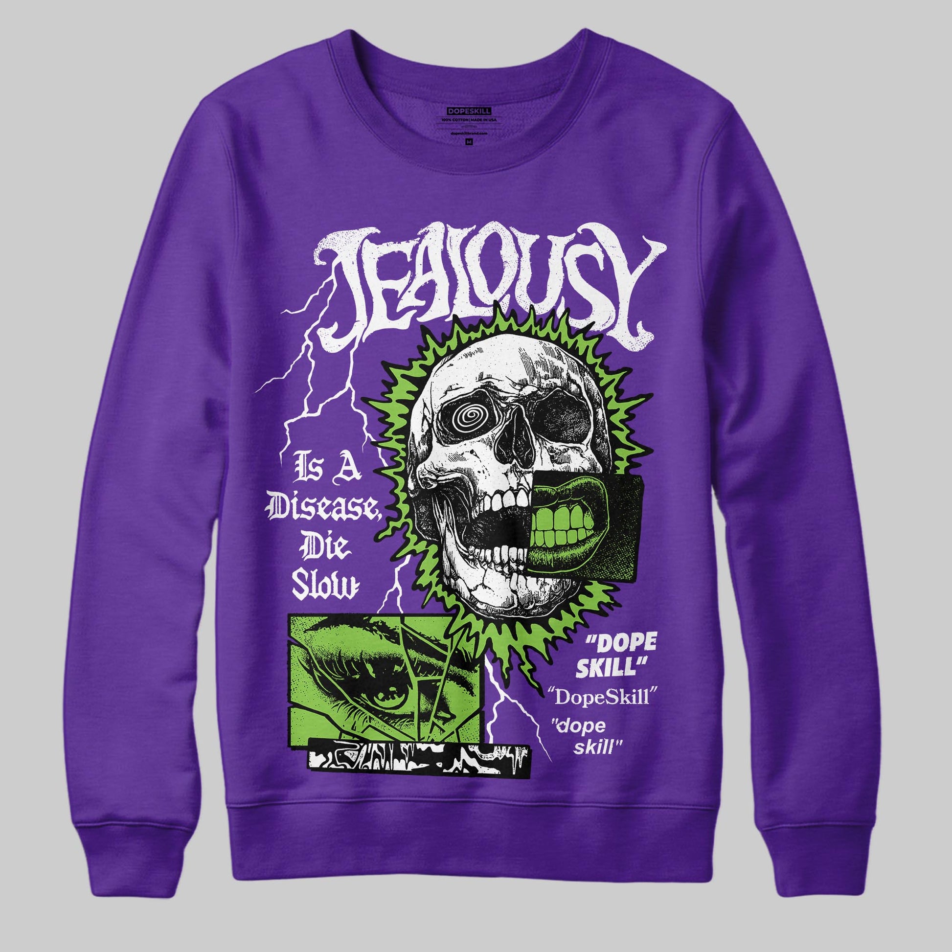 PURPLE Sneakers DopeSkill Sweatshirt Jealousy Graphic Streetwear - Purple
