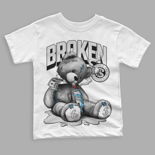 Dunk Low ‘Pure Platinum’ DopeSkill Toddler Kids T-shirt Sick Bear Graphic Streetwear - White