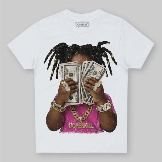 Pink Sneakers DopeSkill Toddler Kids T-shirt Rich Youth Graphic Streetwear  - White