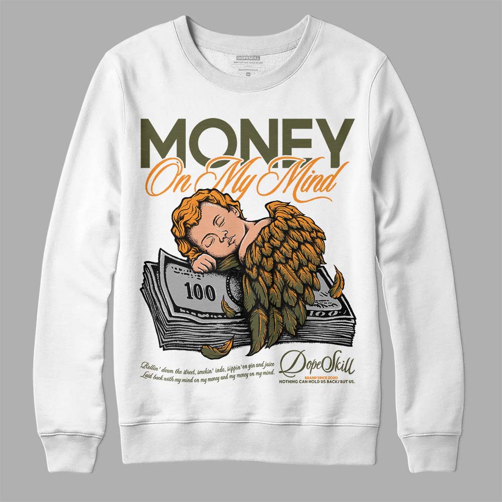 Jordan 5 "Olive" DopeSkill Sweatshirt MOMM Graphic Streetwear - White