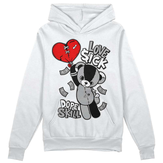 Jordan 1 Low OG “Shadow” DopeSkill Hoodie Sweatshirt Love Sick Graphic Streetwear - White