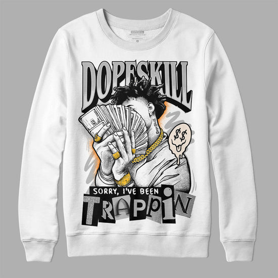 Dunk Low Cool Grey DopeSkill Sweatshirt Sorry I've Been Trappin Graphic Streetwear - White 