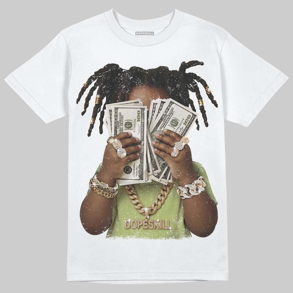 Jordan 5 “Luminous Green” DopeSkill T-Shirt Rich Youth Graphic Streetwear - White