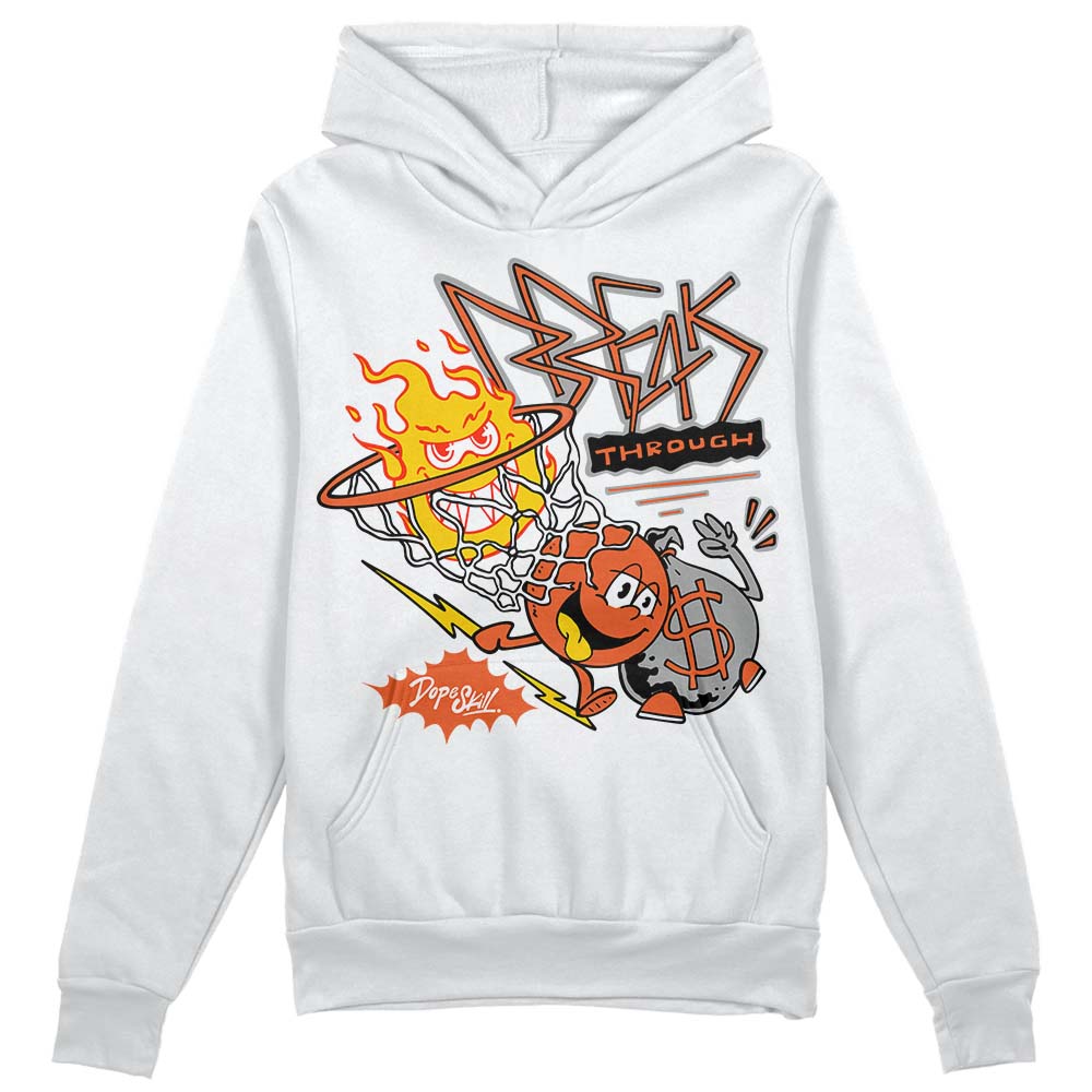 Jordan 3 Georgia Peach DopeSkill Hoodie Sweatshirt Break Through Graphic Streetwear - White