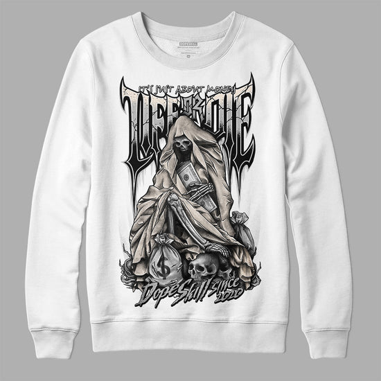 Dunk Low Cool Grey DopeSkill Sweatshirt Life or Die Graphic Streetwear - White 