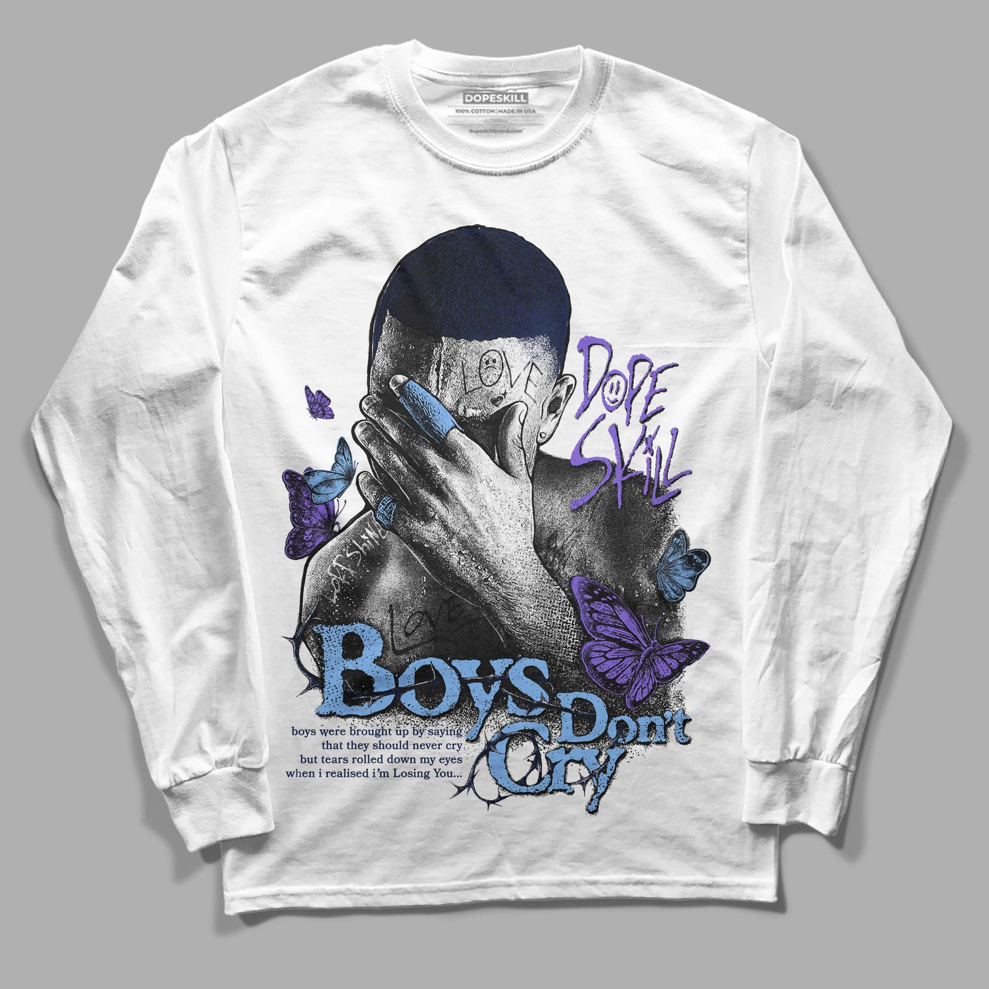 Jordan 5 SE “Georgetown” DopeSkill Long Sleeve T-Shirt Boys Don't Cry Graphic Streetwear