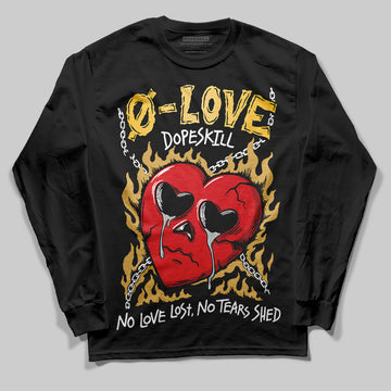 Jordan 12 "Phantom" DopeSkill Long Sleeve T-Shirt Crying Heart Graphic Streetwear - Black