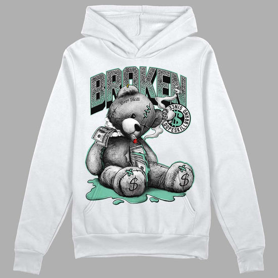 Jordan 3 "Green Glow" DopeSkill Hoodie Sweatshirt Sick Bear Graphic Streetwear - White