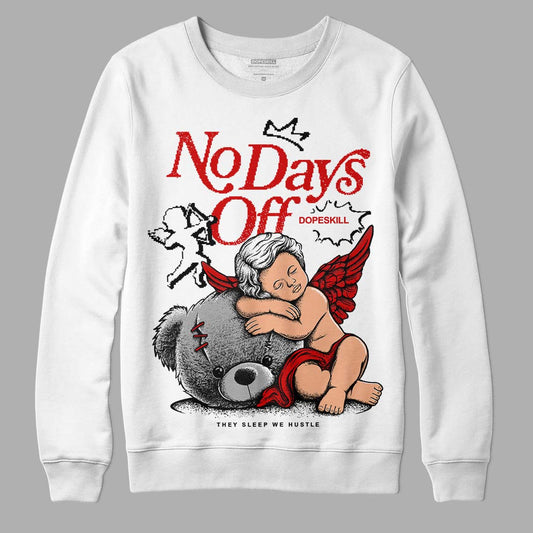 Jordan 1 Low OG “Black Toe” DopeSkill Sweatshirt New No Days Off Graphic Streetwear - White