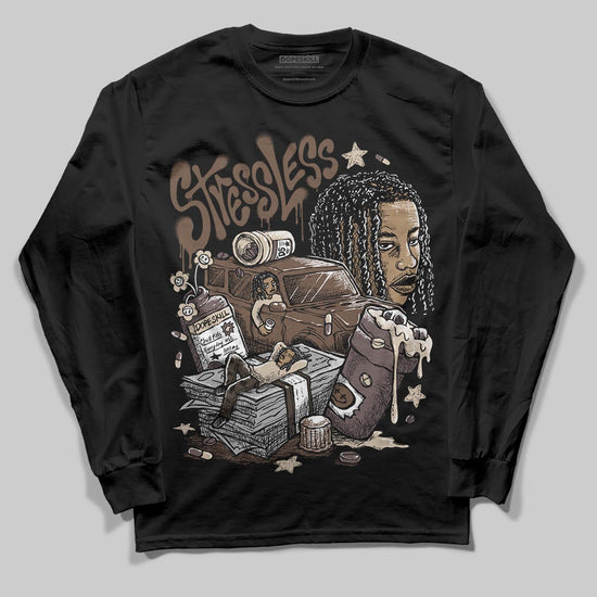 A Ma Maniére x Air Jordan 4 “Dark Mocha” DopeSkill Long Sleeve T-Shirt Stressless Graphic Streetwear - Black
