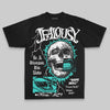 Aqua Oversize Print Jealousy DopeSkill Graphic T-shirt Streetwear - Black