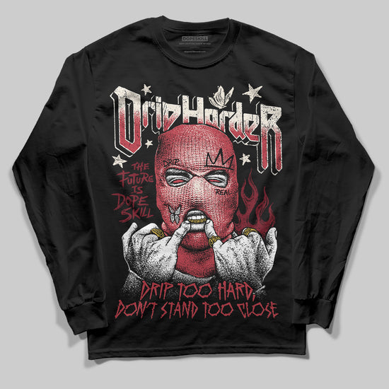 Jordan 4 “Sierra Red" DopeSkill Long Sleeve T-Shirt Drip Harder Graphic Streetwear - Black