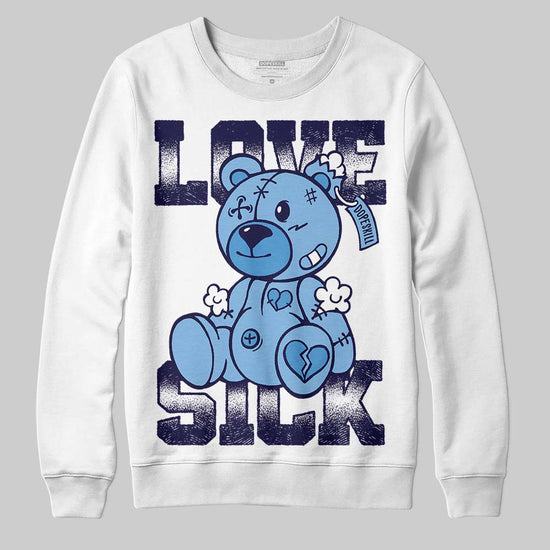University Blue Sneakers DopeSkill Sweatshirt Love Sick Graphic Streetwear - White 