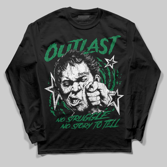 Green Sneakers DopeSkill Long Sleeve T-Shirt Outlast Graphic Streetwear - black