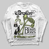 Jordan 5 “Luminous Green” DopeSkill Long Sleeve T-Shirt Broken Bones Graphic Streetwear - White
