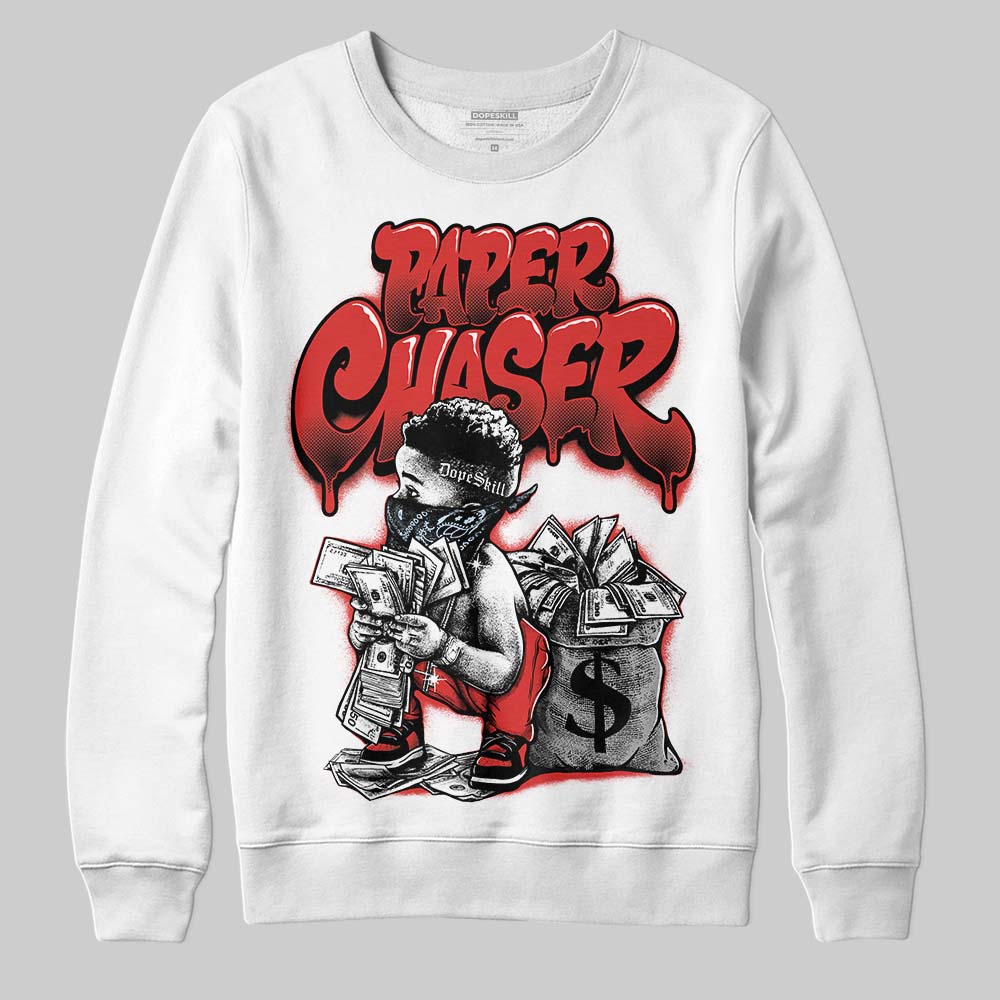 Jordan 6 “Reverse Infrared” DopeSkill Sweatshirt Paper Chaser Boy Graphic Streetwear - White
